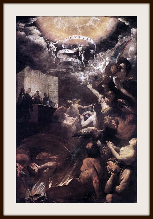 Św. Grzegorz Wielki wprowadza do nieba duszę mnicha